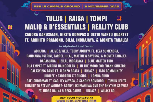 THE 48Th JAZZ GOES TO CAMPUS DIGELAR 9 NOVEMBER 2025 DI FEB UI, MENAMPILKAN TULUS, RAISA, TOMPI DAN MUSISI LAINNYA.