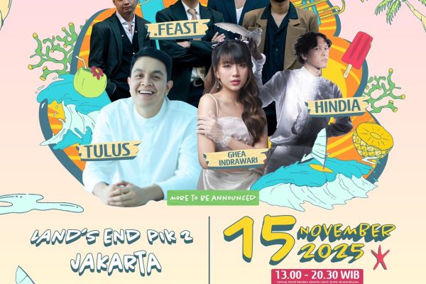 BERSIAP! TULUS, .FEAST, HINDIA & GHEA INDRAWARI BAKAL MERIAHKAN SUNSET DI PANTAI 15 NOVEMBER 2025.