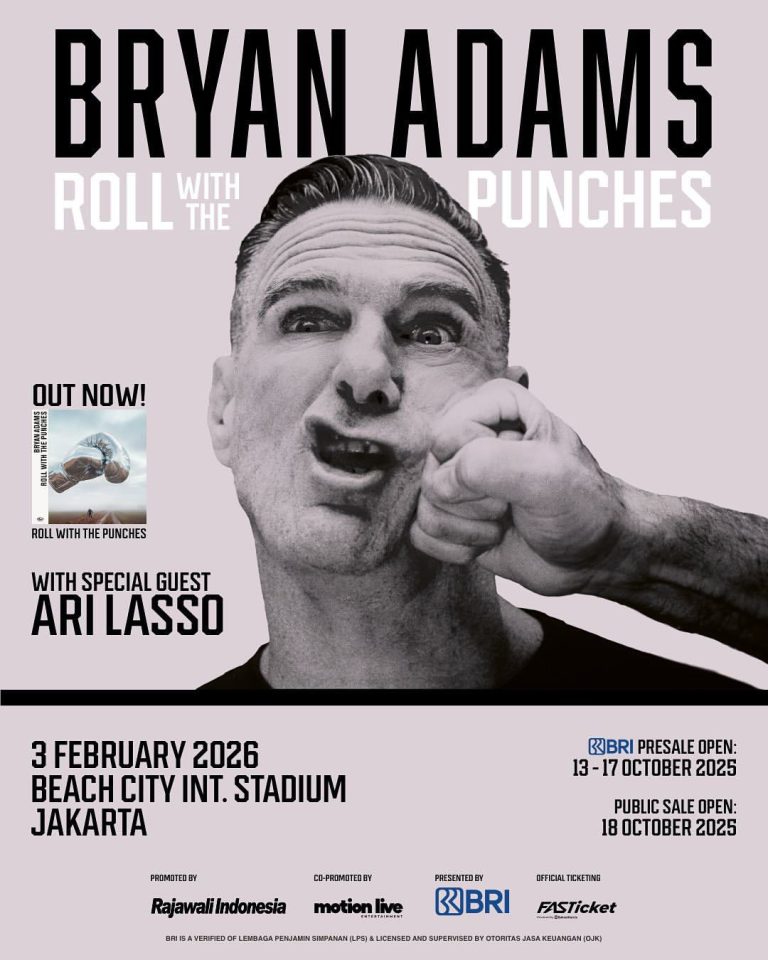 BRYAN ADAMS LIVE IN JAKARTA 2026‘ROLL WITH THE PUNCHES’ TOUR