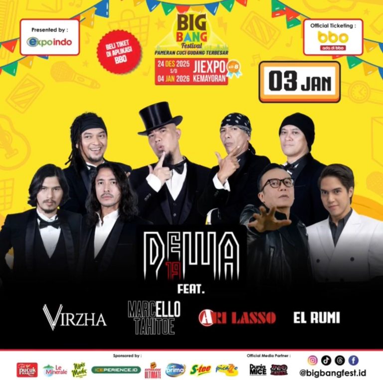 BIGBANG FESTIVAL HADIRKAN DEWA 19 FEATURING 4 VOKALIS! VIRZHA, ELLO, ARI LASSO DAN EL RUMI BAKALAN GUNCANG PANGGUNG BIGBANG FEST.